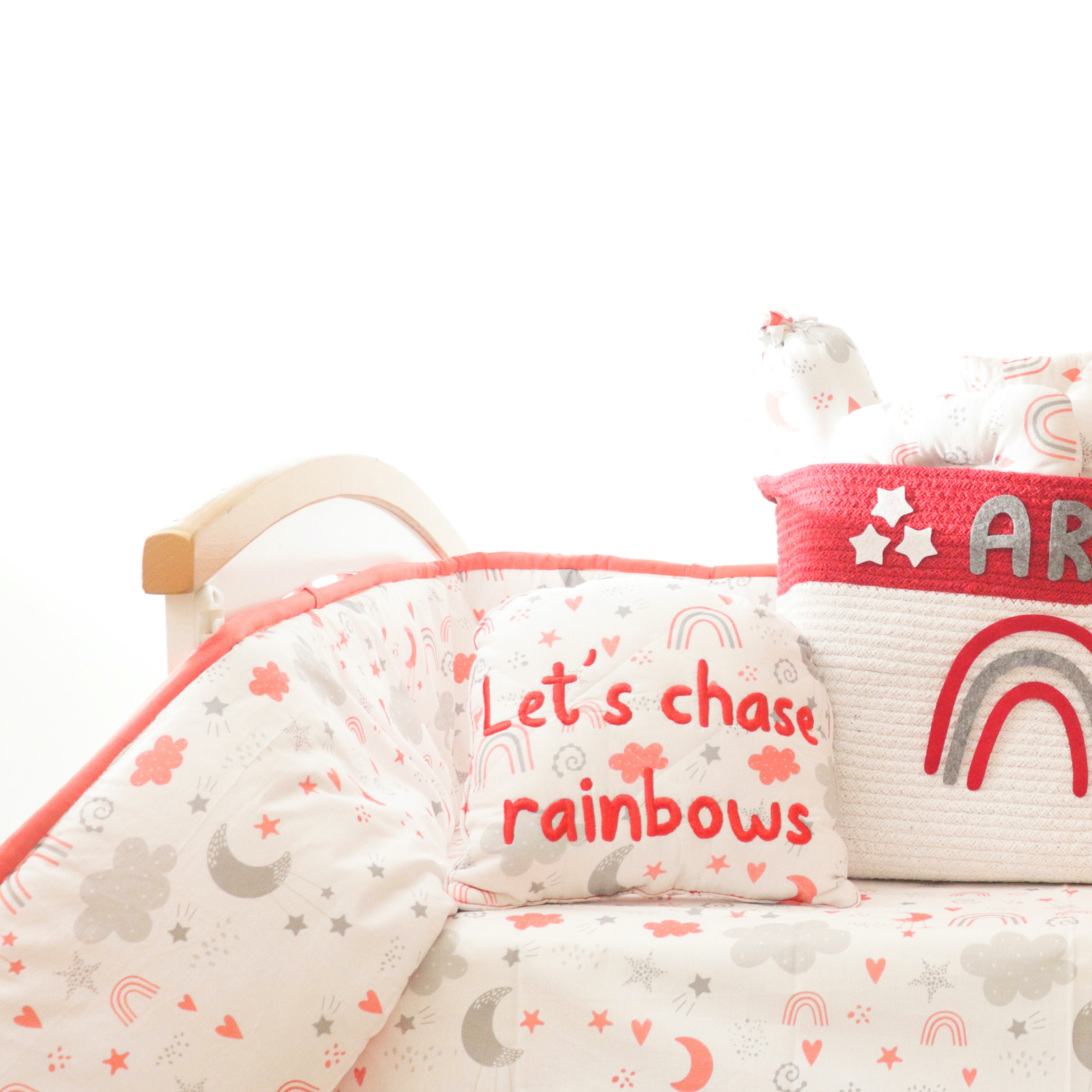 Magical Rainbows - Organic Cot Bedding Gift Set