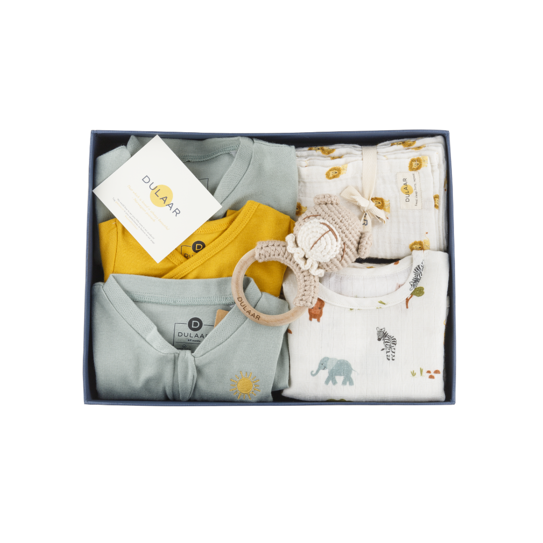 Dulaar Welcome Home Baby! Newborn Gift Box Set - Luxe