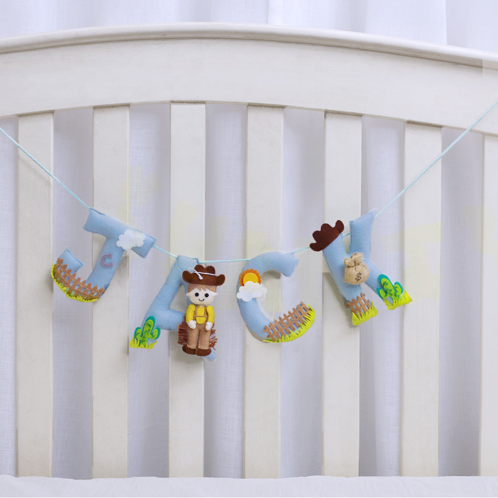 The Wild West Name Bunting / Garland - Cow Boy