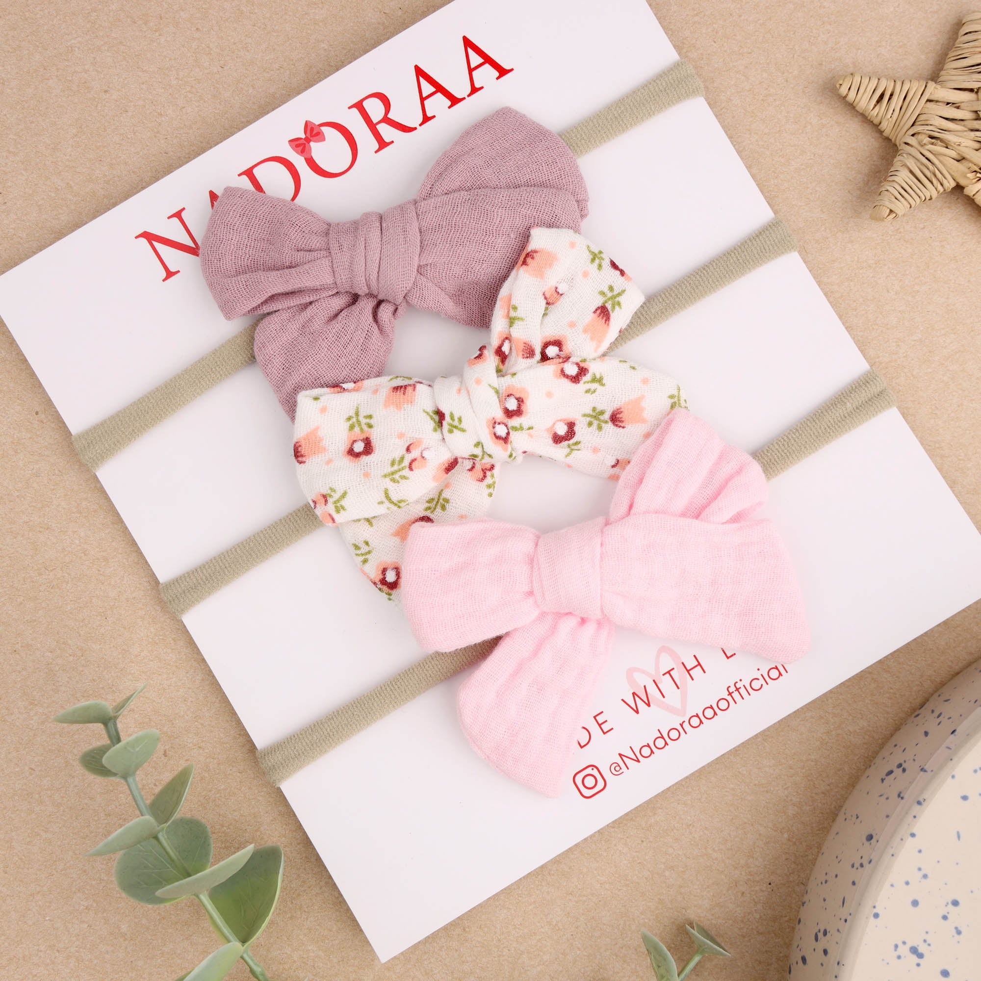 Kicks & Crawl- Miss Pink Hairbands - Pack of 3