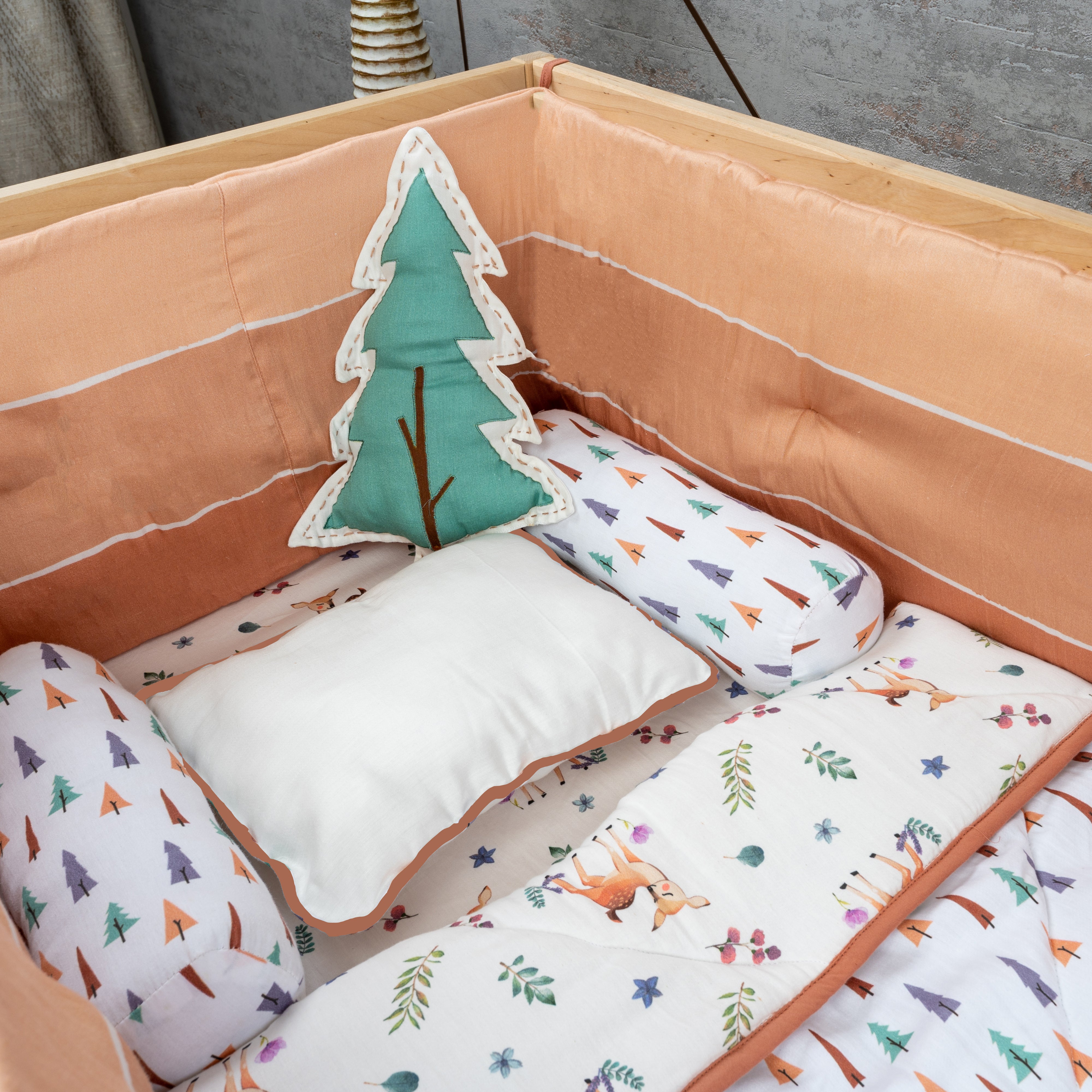 Tiny Snooze Organic Cot Bedding Set – Enchanted Forest
