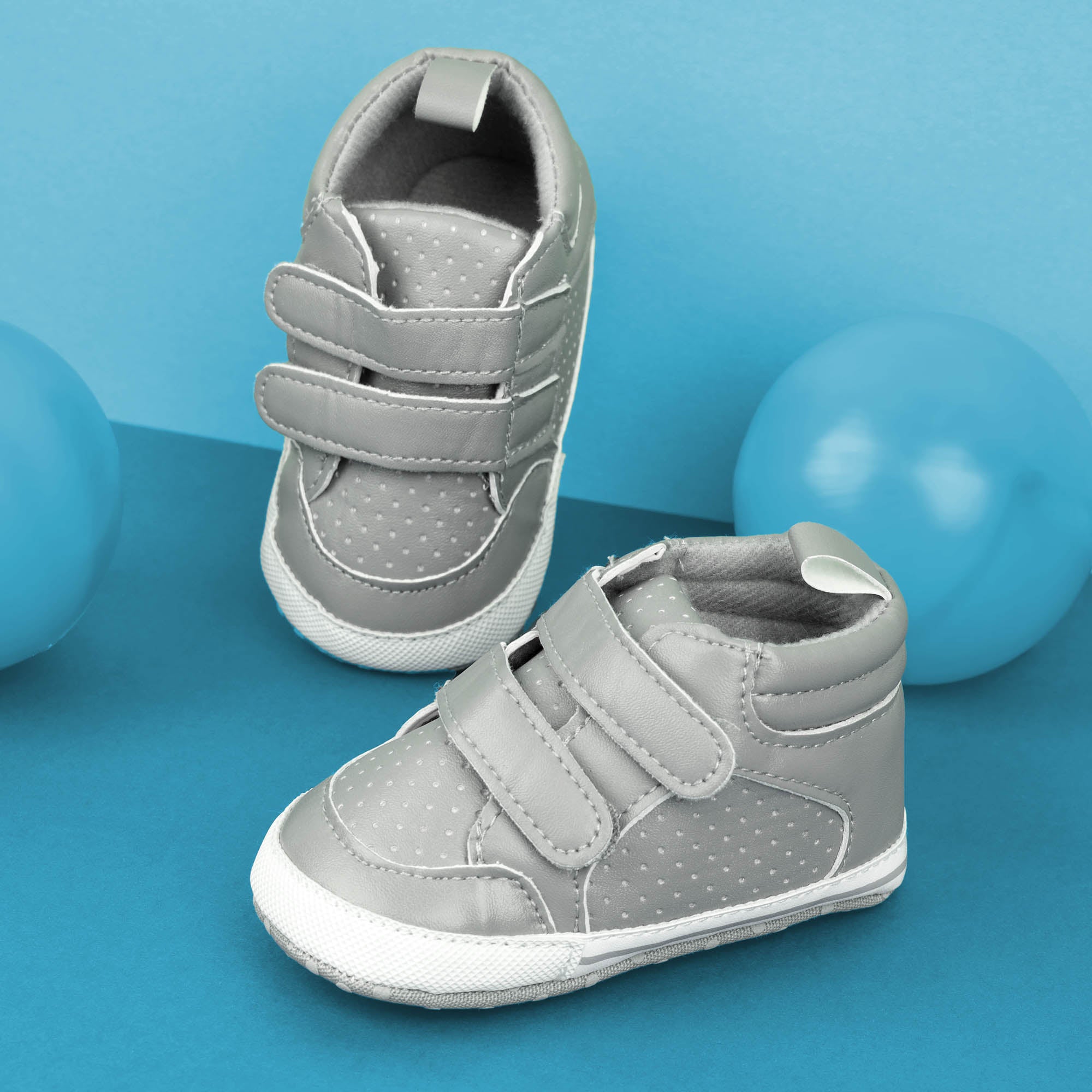 Kicks & Crawl- Graycer Hi-top Baby Shoes
