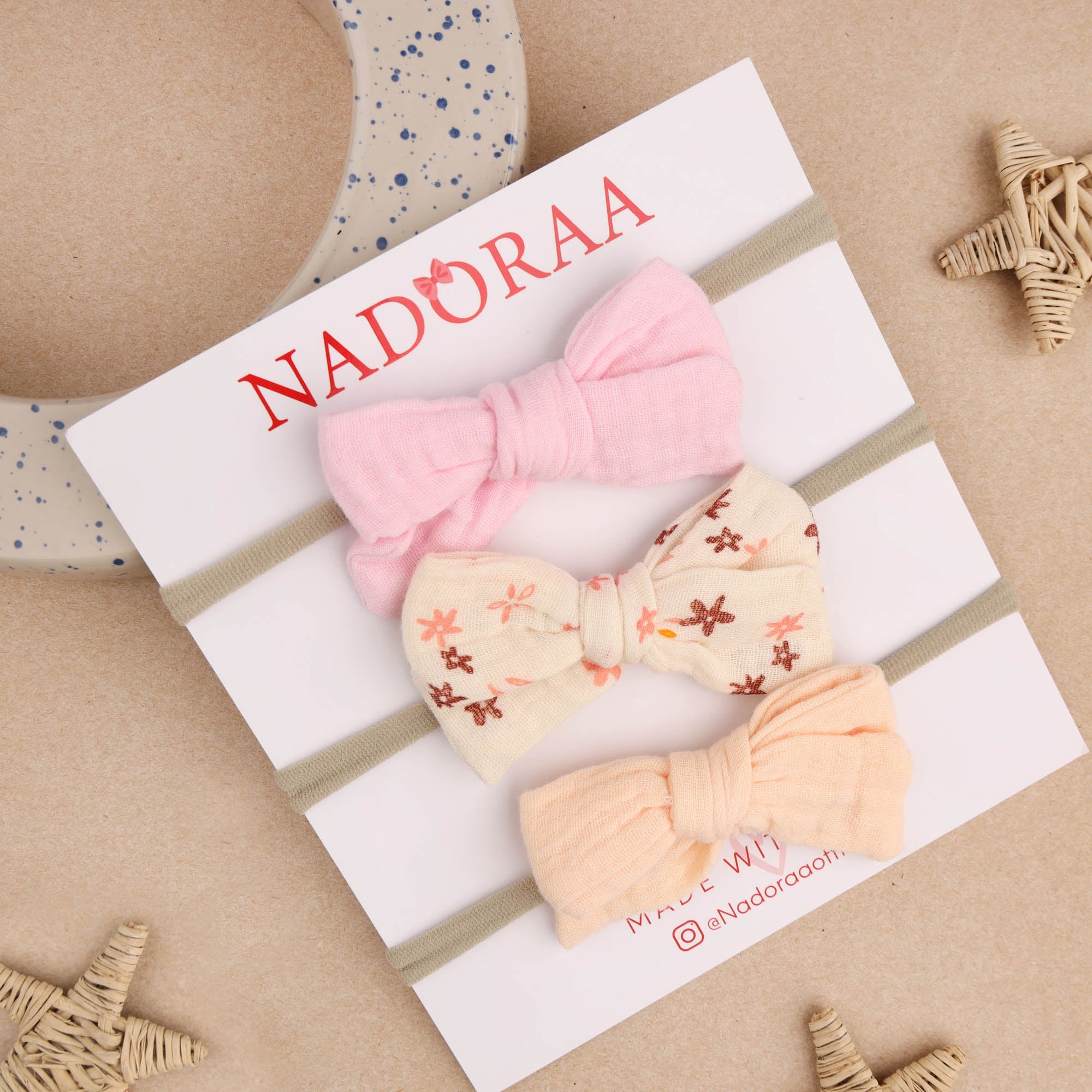 Kicks & Crawl- Buttercup Flowers Hairbands - Pack of 3