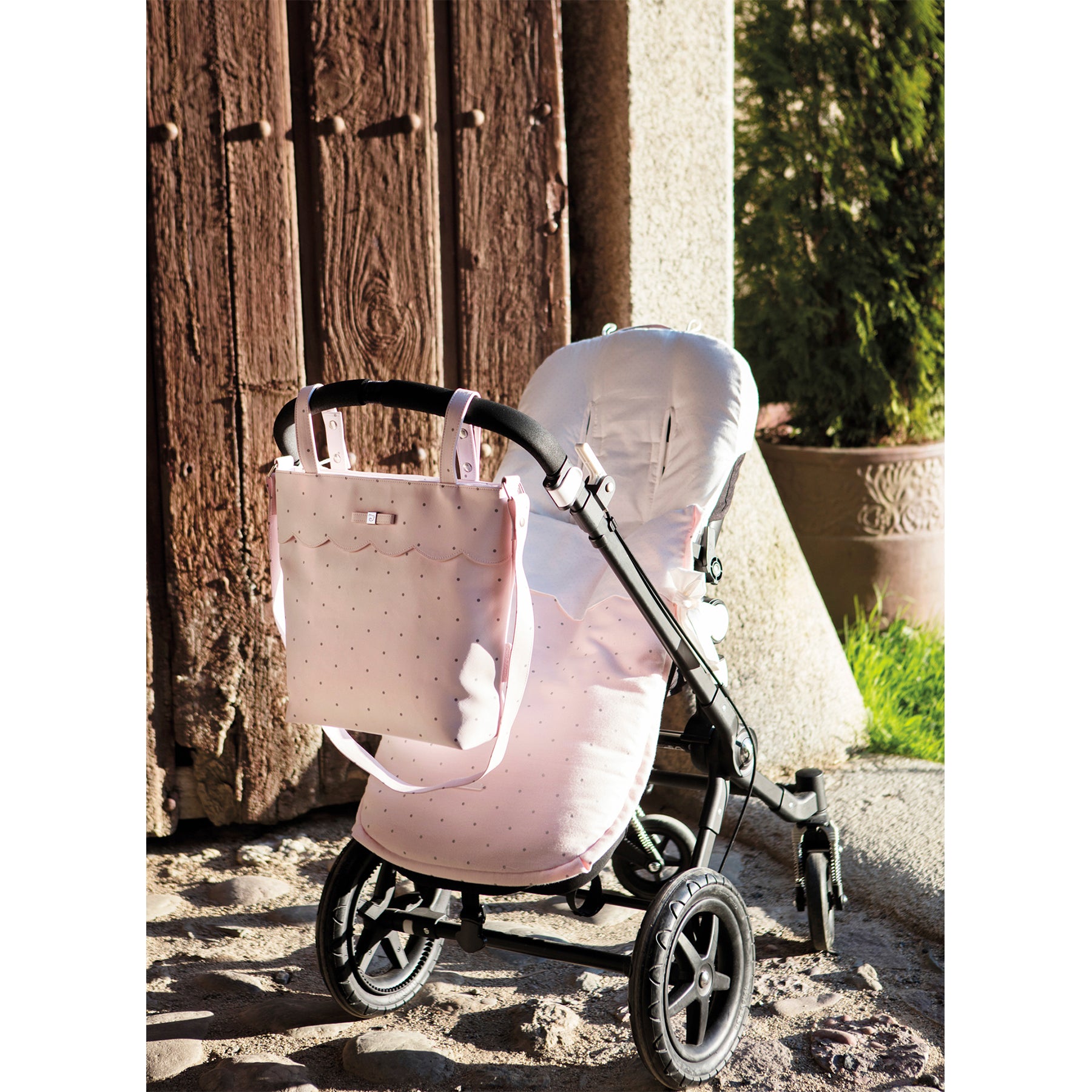 Pasito a Pasito Chelsea Pink Stroller Caddy Diaper Changing Bag