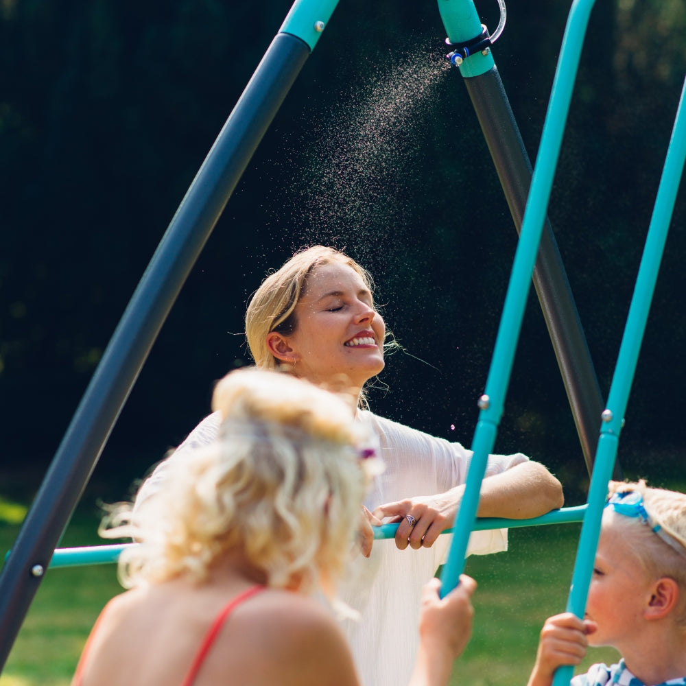 Plum® Premium Metal Single Swing and Glider With Mist + FREE Toys