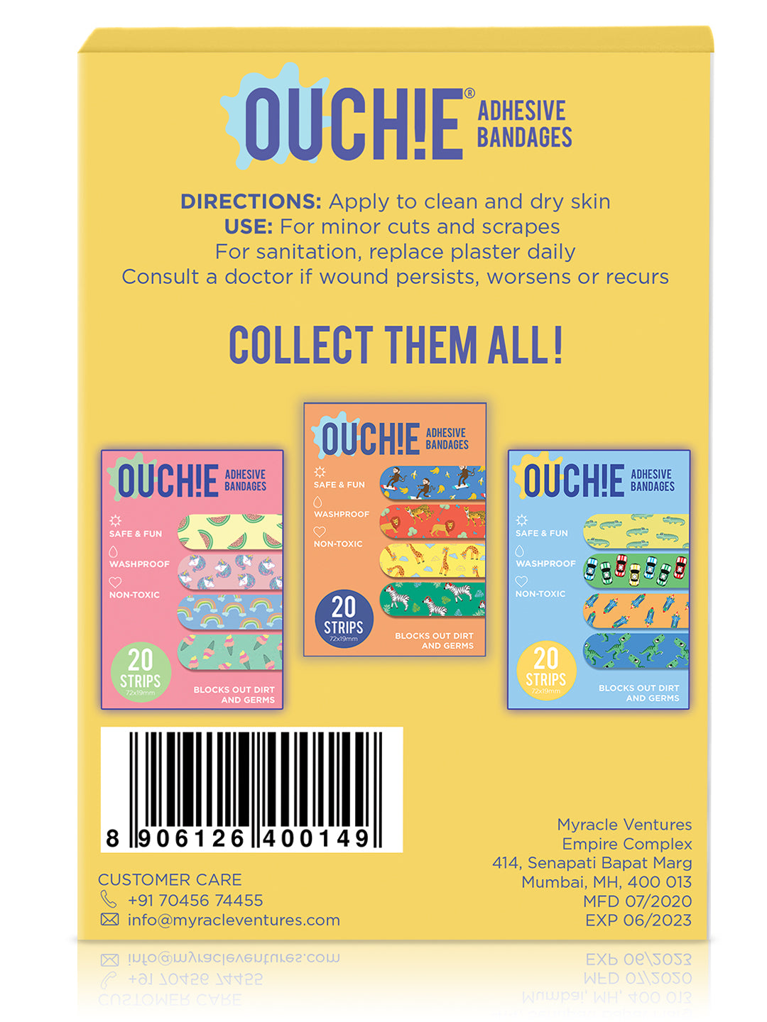 'Ouchie Printed Bandages' 20-Pack (Comic)
