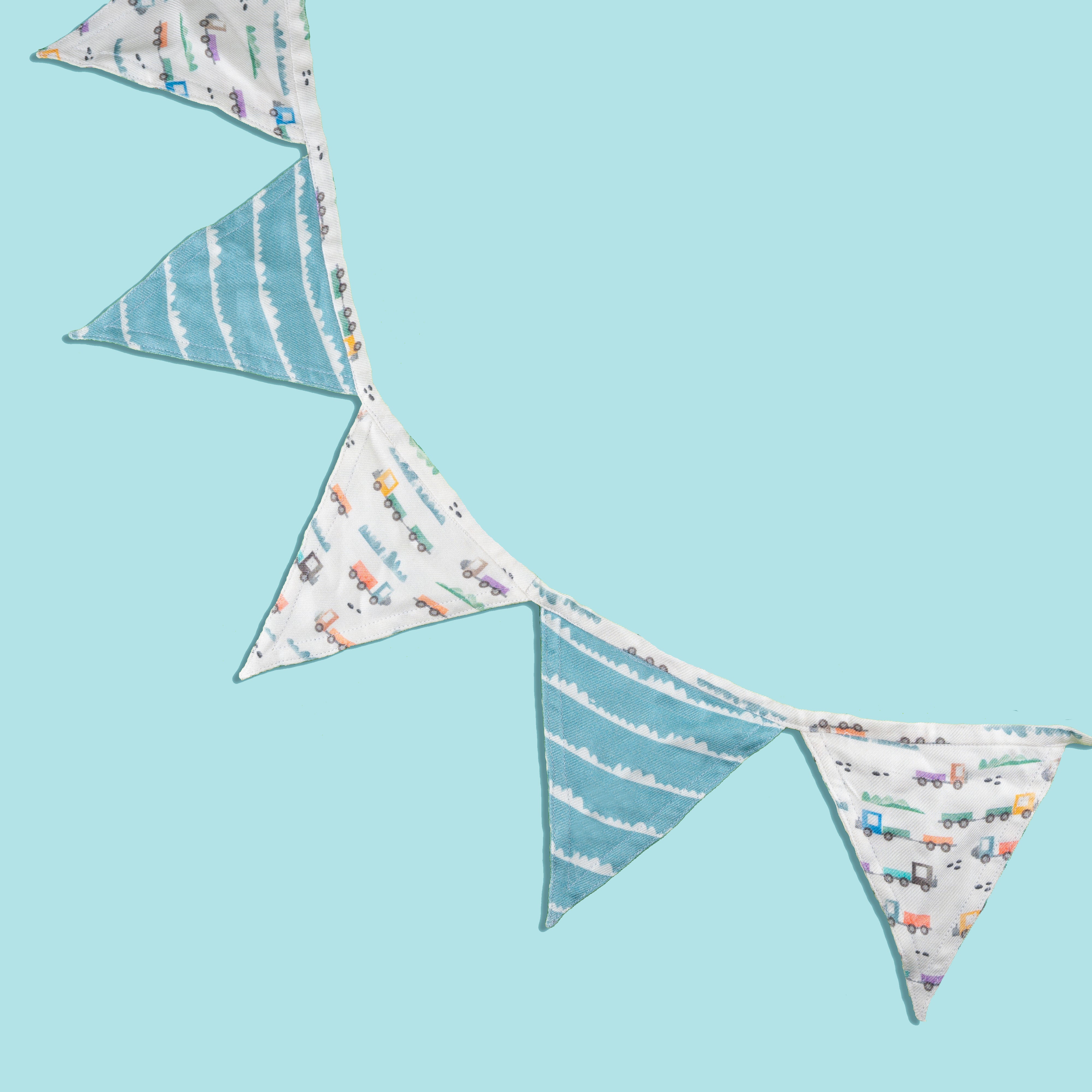 Tiny Snooze Cot Bunting- Traffic Jam