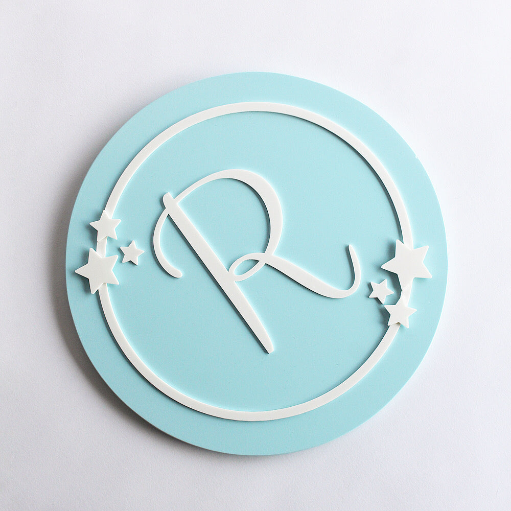 Name Sign Cursive Initial - Star Theme