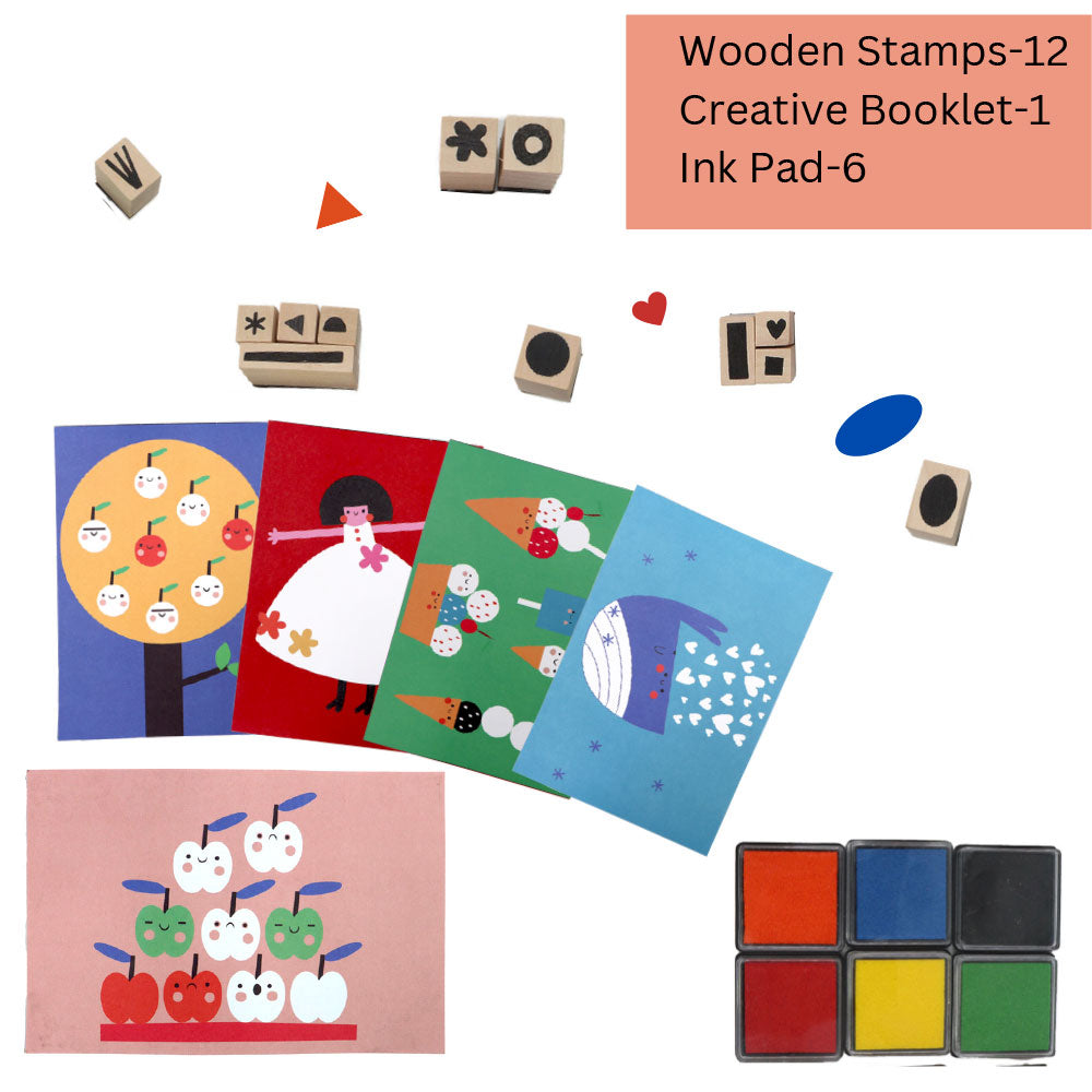 Scoobies Stamp Paint Art Set | 19 Piece Set | With 15 Design Patterns | Kids DIY Activity