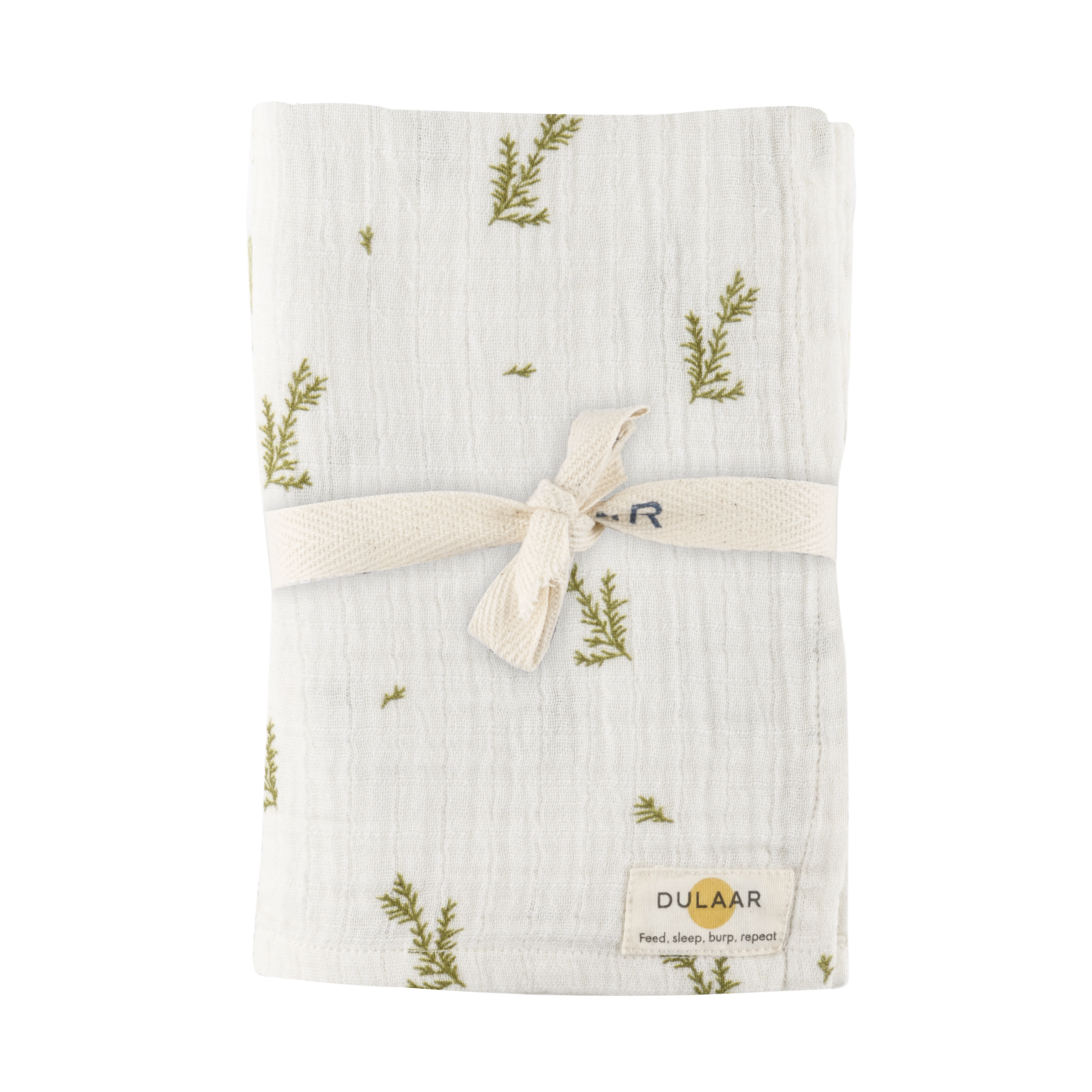 Dulaar Organic Muslin Multipurpose Cloth (Set of 2) - Green Zen + Squad Goals