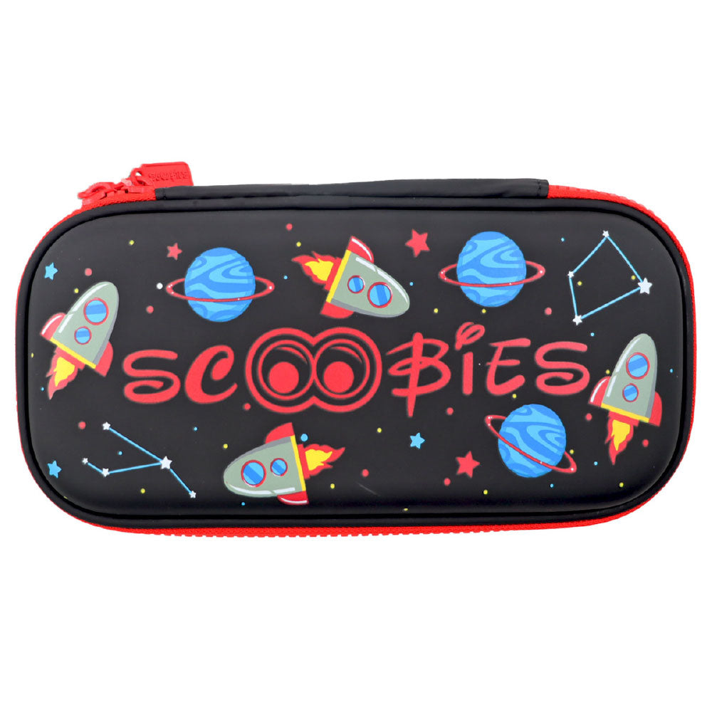 Scoobies Rocket Space Pencil Case | With Separate Pens Slot | Premium EVA Quality | Multi-Use Pouch