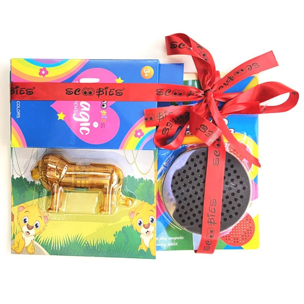 Travel on the Go (Black) | Fab 3 Goodies | Ed-tainment Happiness Box | With Special Magnetic Writing Pad