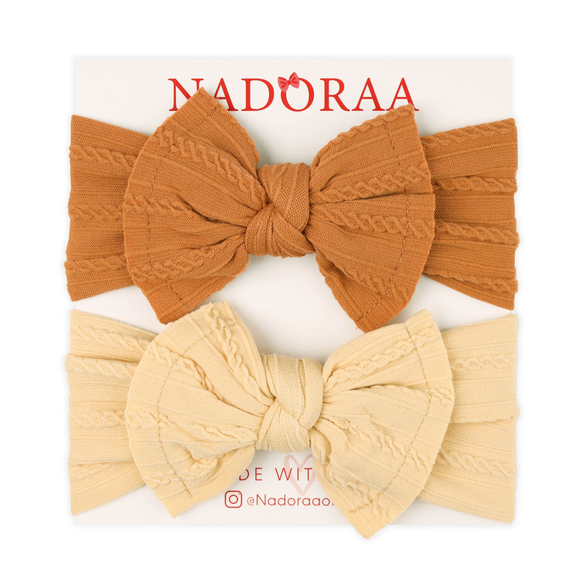 Nadoraa Creamy Dreamy Baby Headbands- 2 Pack