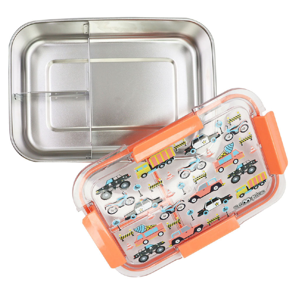 Scoobies Scrummy Lunchbox | Unilicious Design | Stainless Steel | With Airtight Lock Handles | Kids Safe | 650 ML