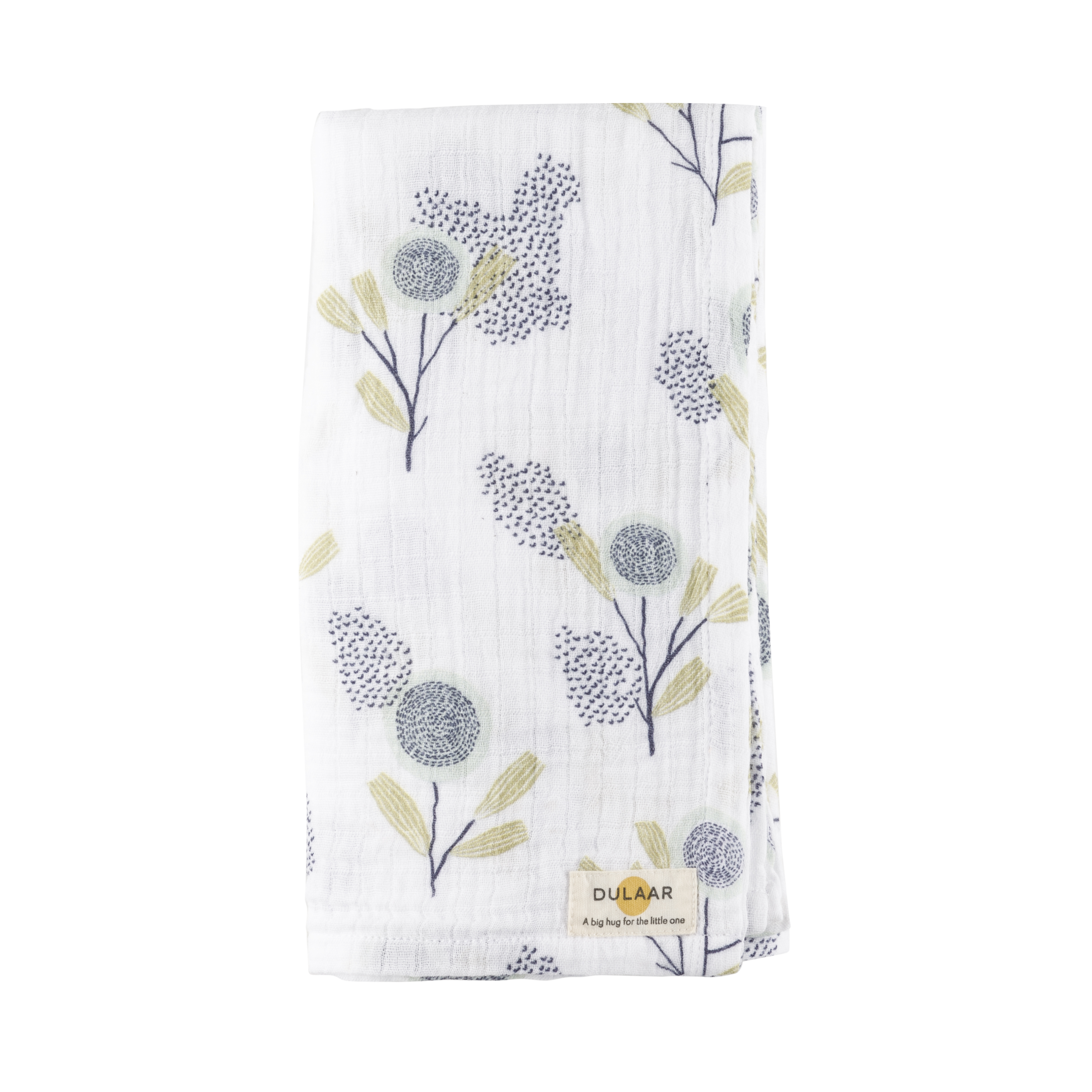 Dulaar Organic Muslin Swaddle (Set of 3) - Green Zen + The Sparrow and Flower + Squad Goals