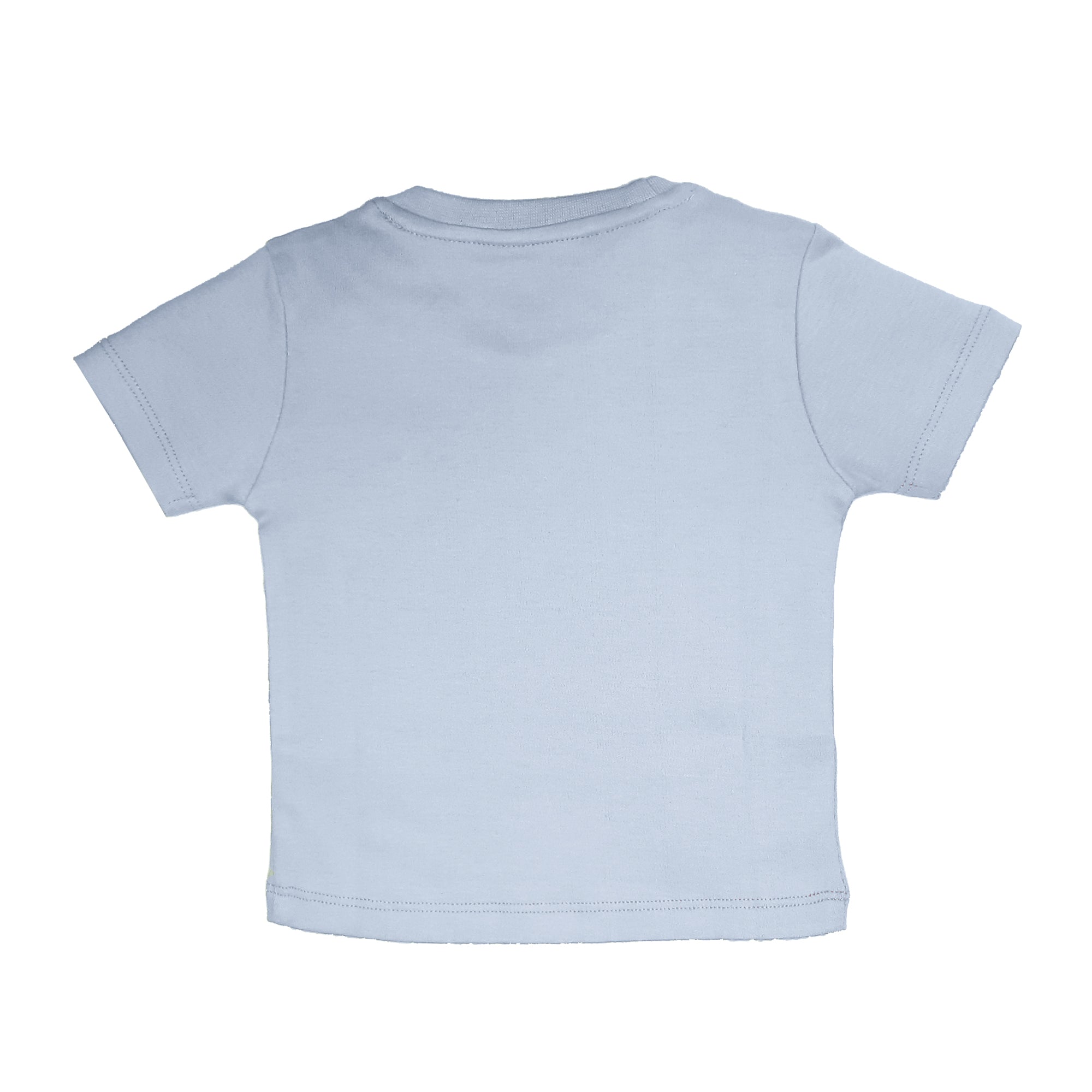 My Milestones Round Neck T-Shirt HS Solid Navy Blue / B. Blue / S. Green - 3 Pc Pack