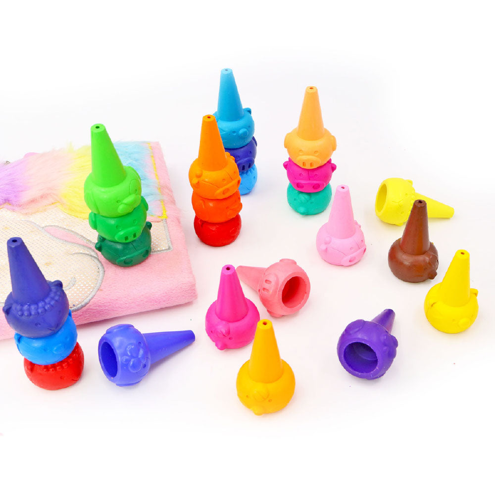 Little Fingers Zoo Buddy Crayons (Set Of 24)