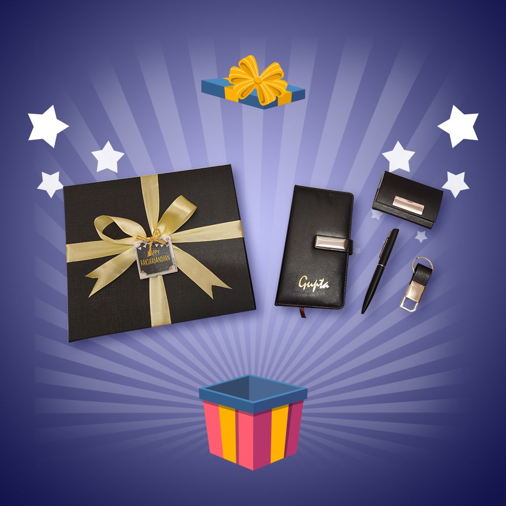 4 Piece Diary Set - Rakhi Gift Set