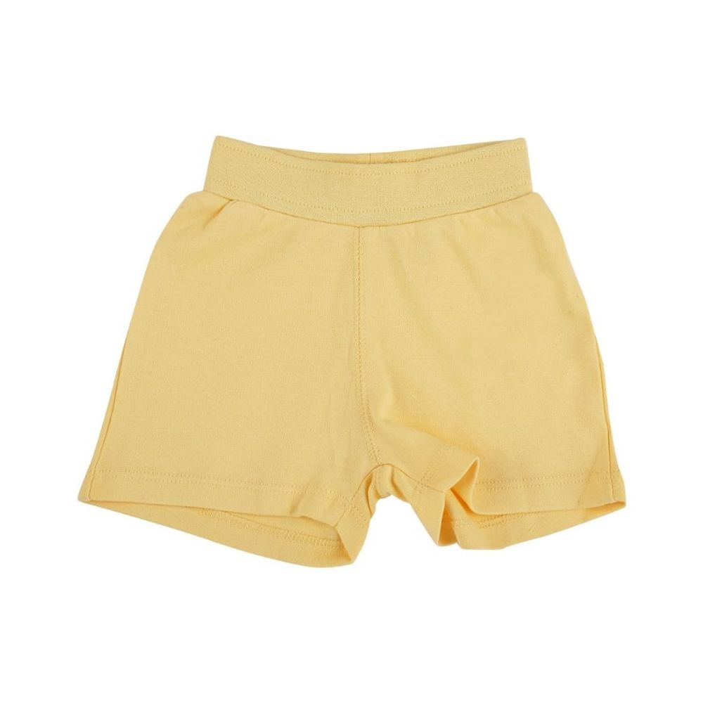 My Milestones Baby Top Bottom Set- Half Sleeves T-shirt with Shorts-White/Yellow