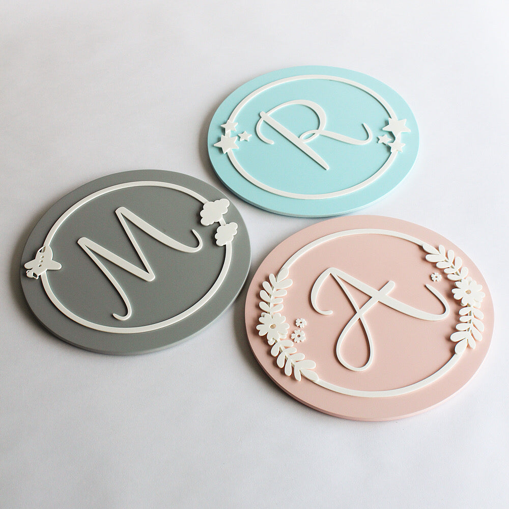 Name Sign Cursive Initial - Cloud Theme