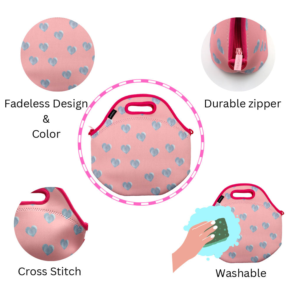 Neoprene Lunch Bags - Heart