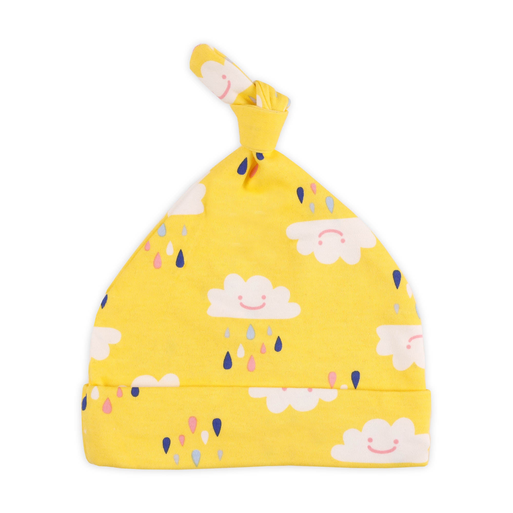 Kicks & Crawl- Happy Clouds Knotted Caps - Pack of 3