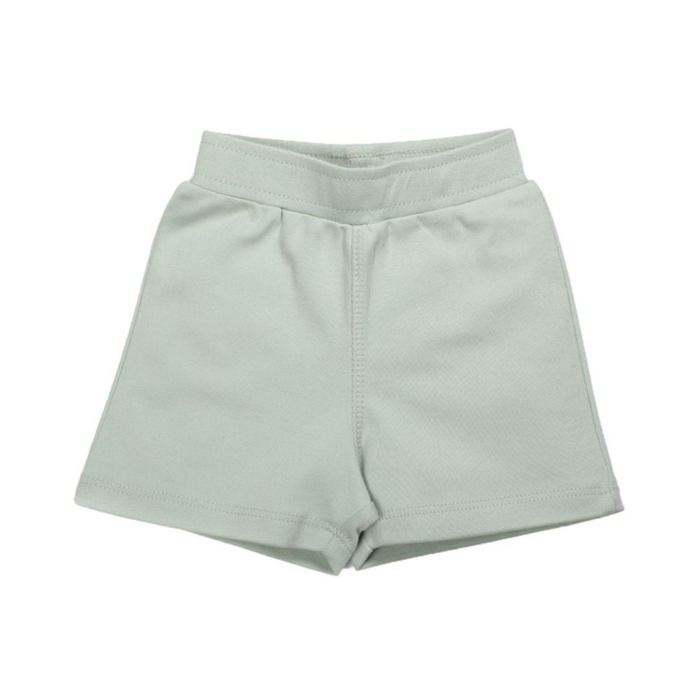 My Milestones Baby Top Bottom Set- Half Sleeves T-shirt with Shorts-White/S.Green
