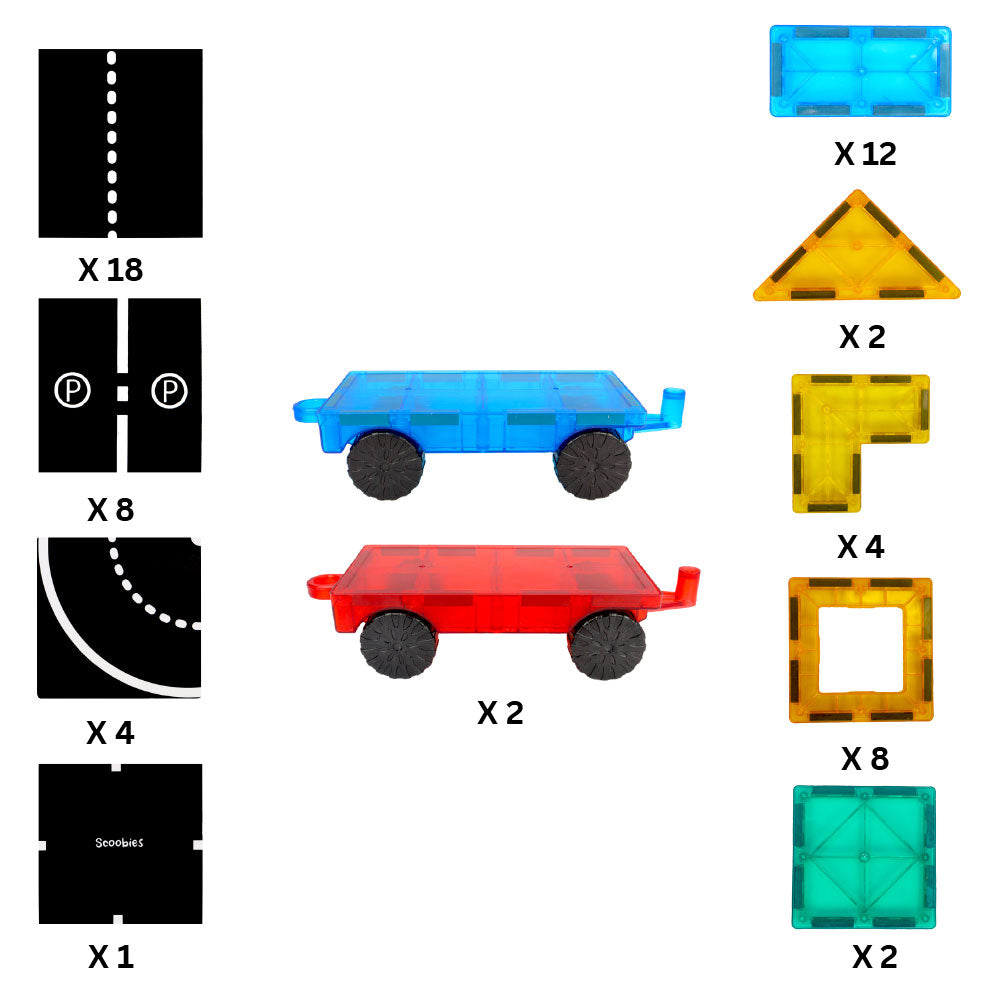 Scoobies Magnetic Car & Road Pack