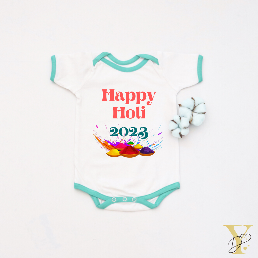 Happy Holi 2023 Bodysuit (Green Love)<br> Delivery in Delhi & NCR only