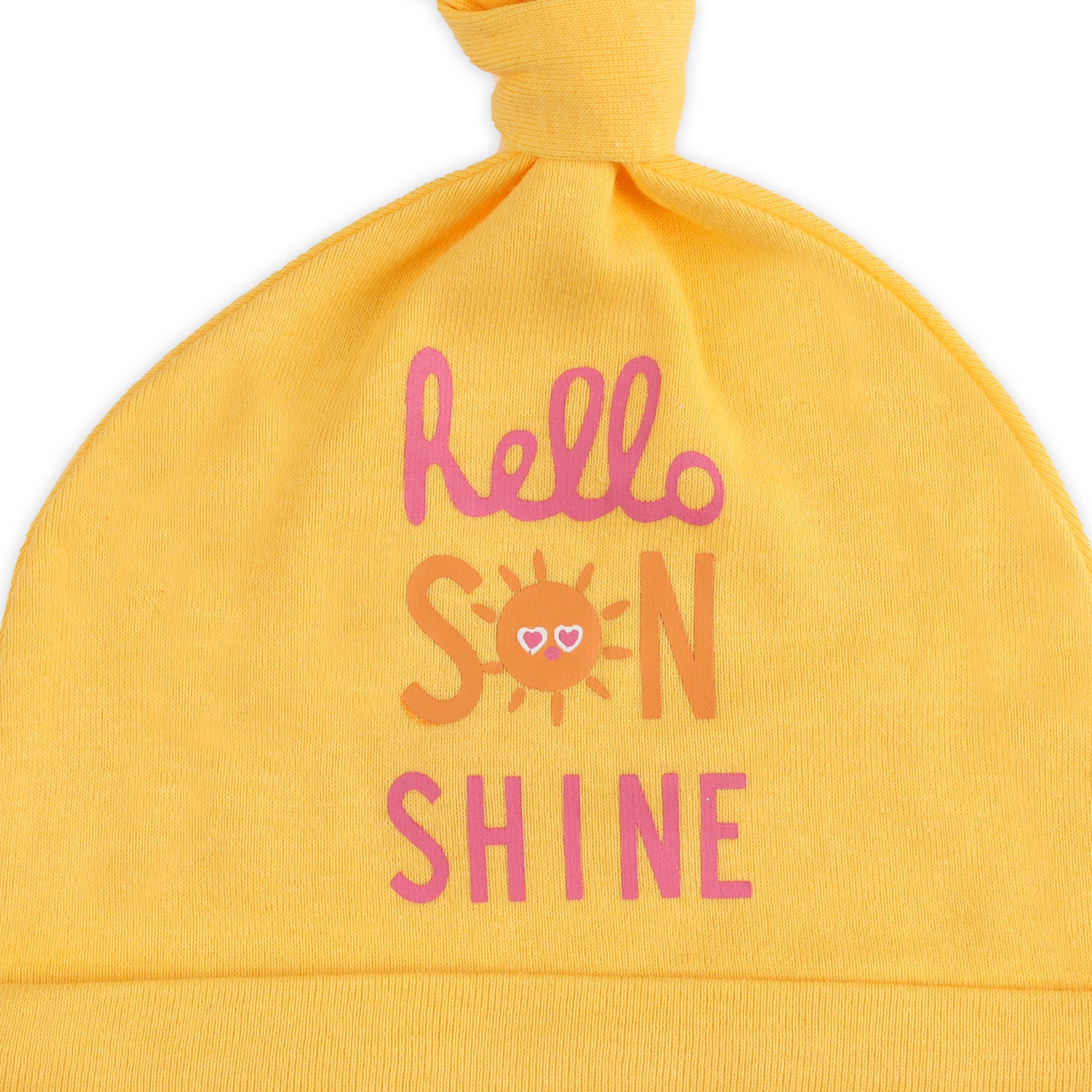 Kicks & Crawl- Hello Sunshine Knotted Caps - Pack of 3