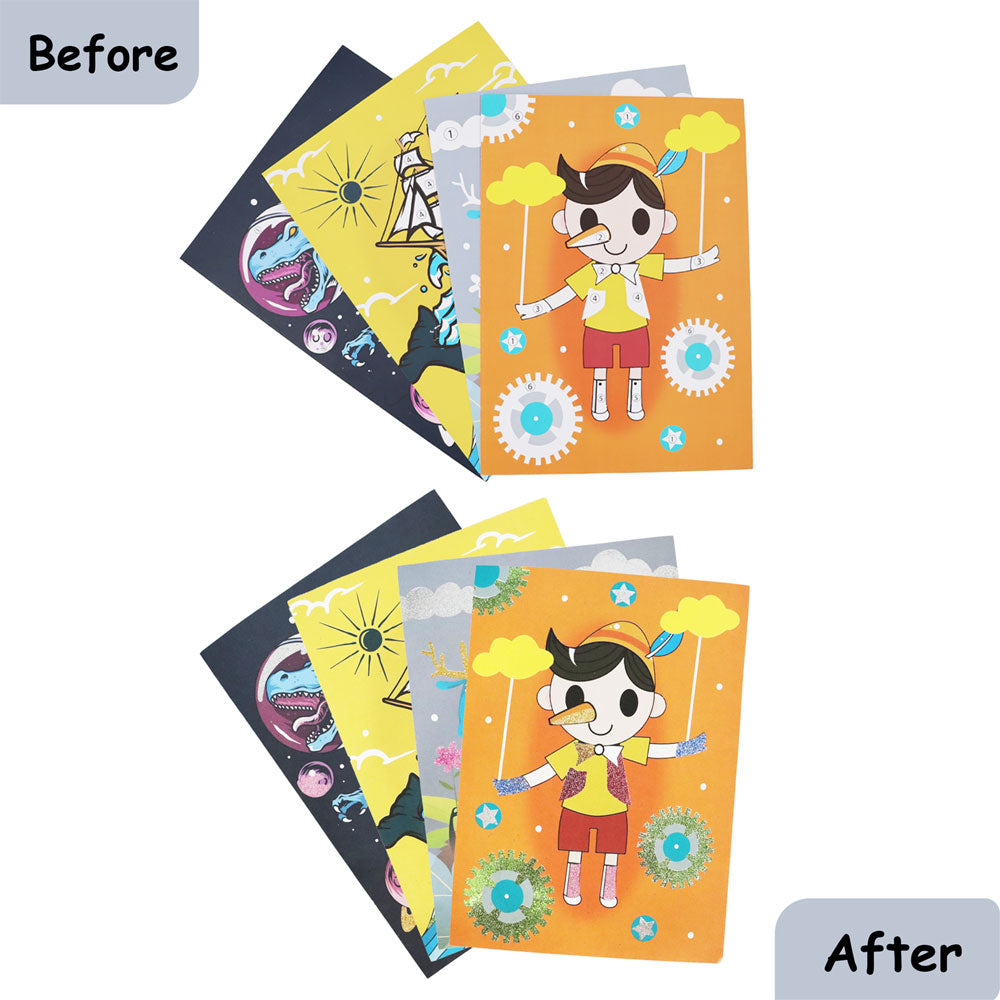 Happy Dragons Fairies Sequin Art Set