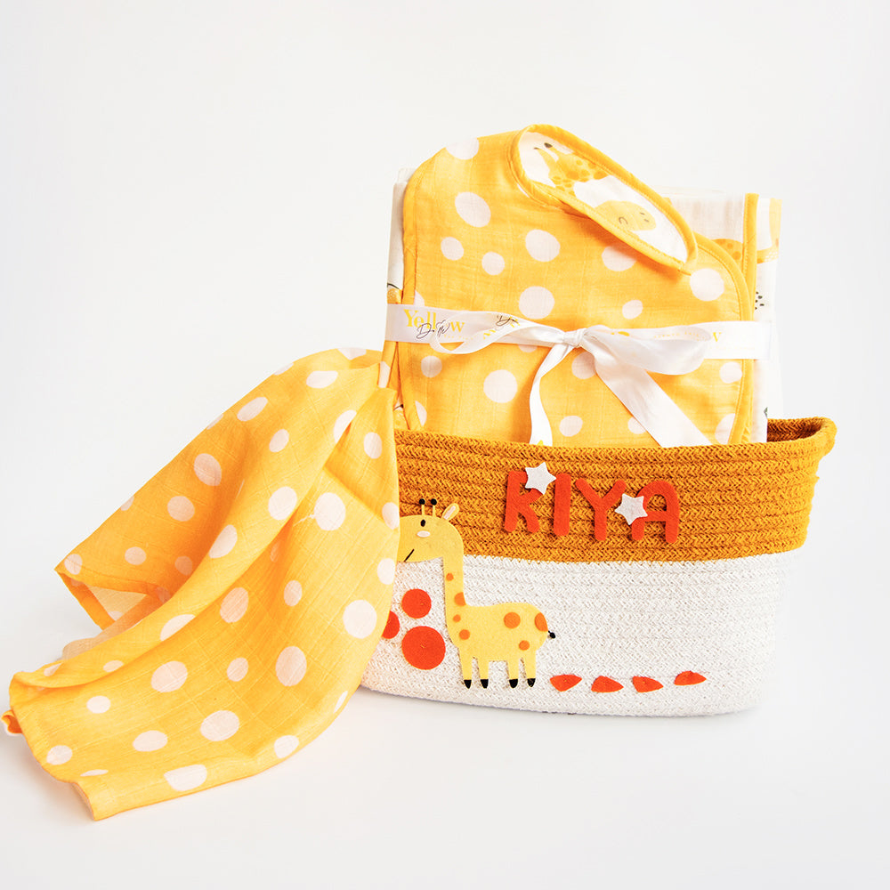 Cute Polka - Welcome Baby Gift Basket