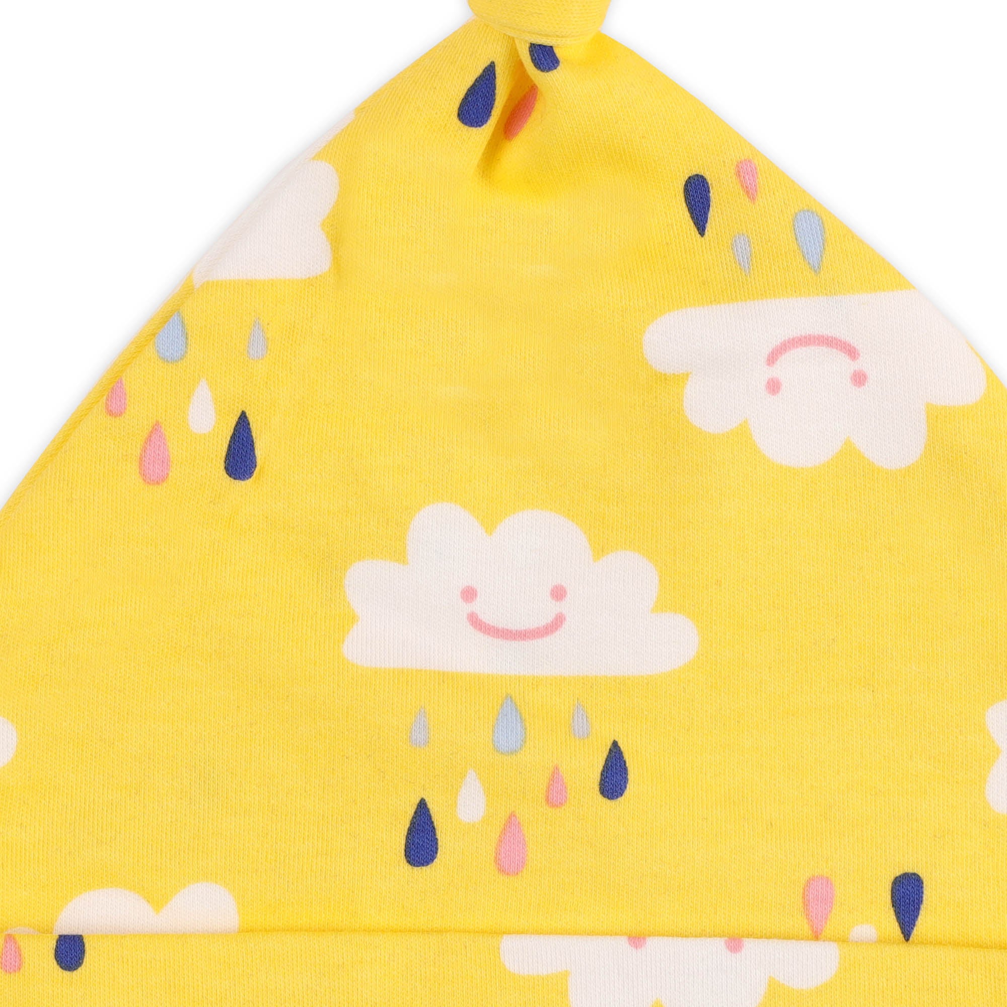 Kicks & Crawl- Happy Clouds Knotted Caps - Pack of 3