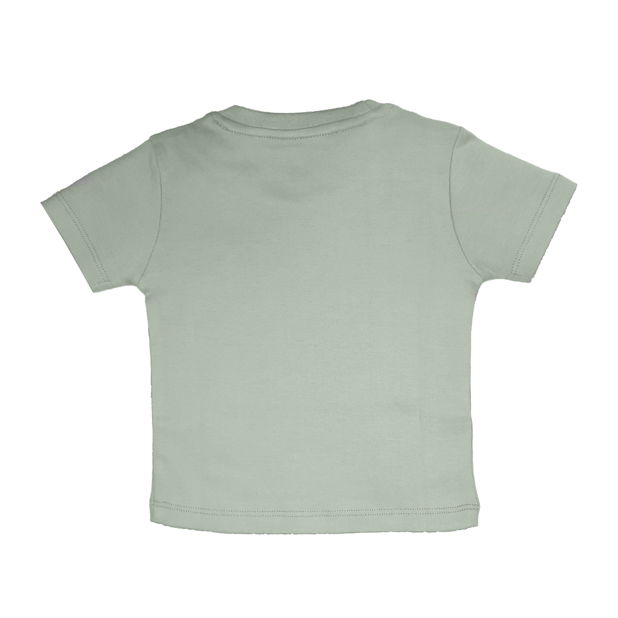 My Milestones Round Neck T-Shirt HS Solid Navy Blue / B. Blue / S. Green - 3 Pc Pack