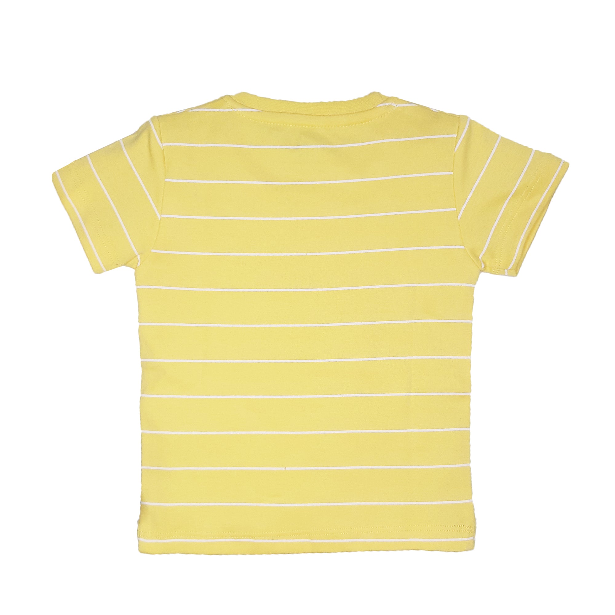 My Milestones Round Neck T-Shirt HS Stripes Yellow / White / Grey - 3 Pc Pack