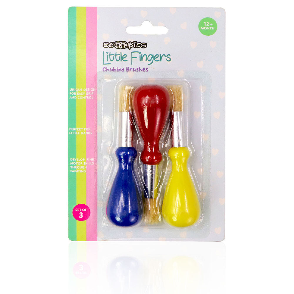 Little Fingers Chubby Brushes(Set Of 3)