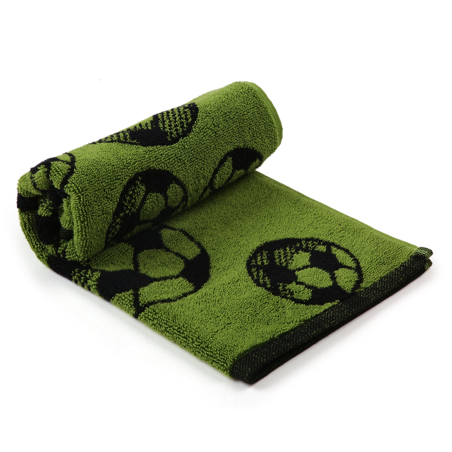 Bonheur Towels- Green Football - Hand/ Wash / Bath Towel