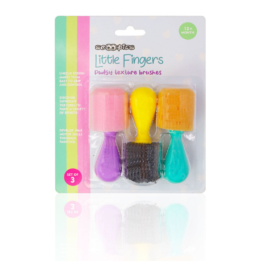 Little Fingers Pudgy Texture Brushes(Set Of 3)