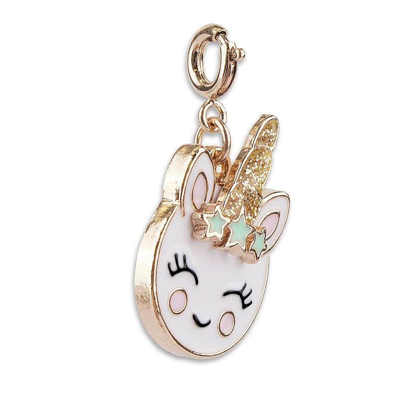 Gold Unicorn Smiley Charm