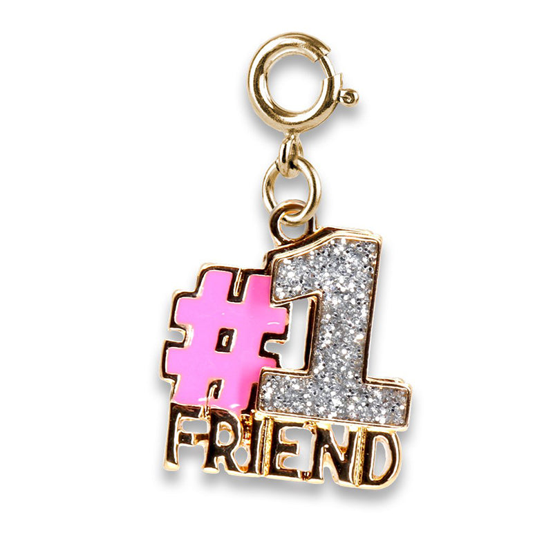 Gold Glitter 1 Friend Charm