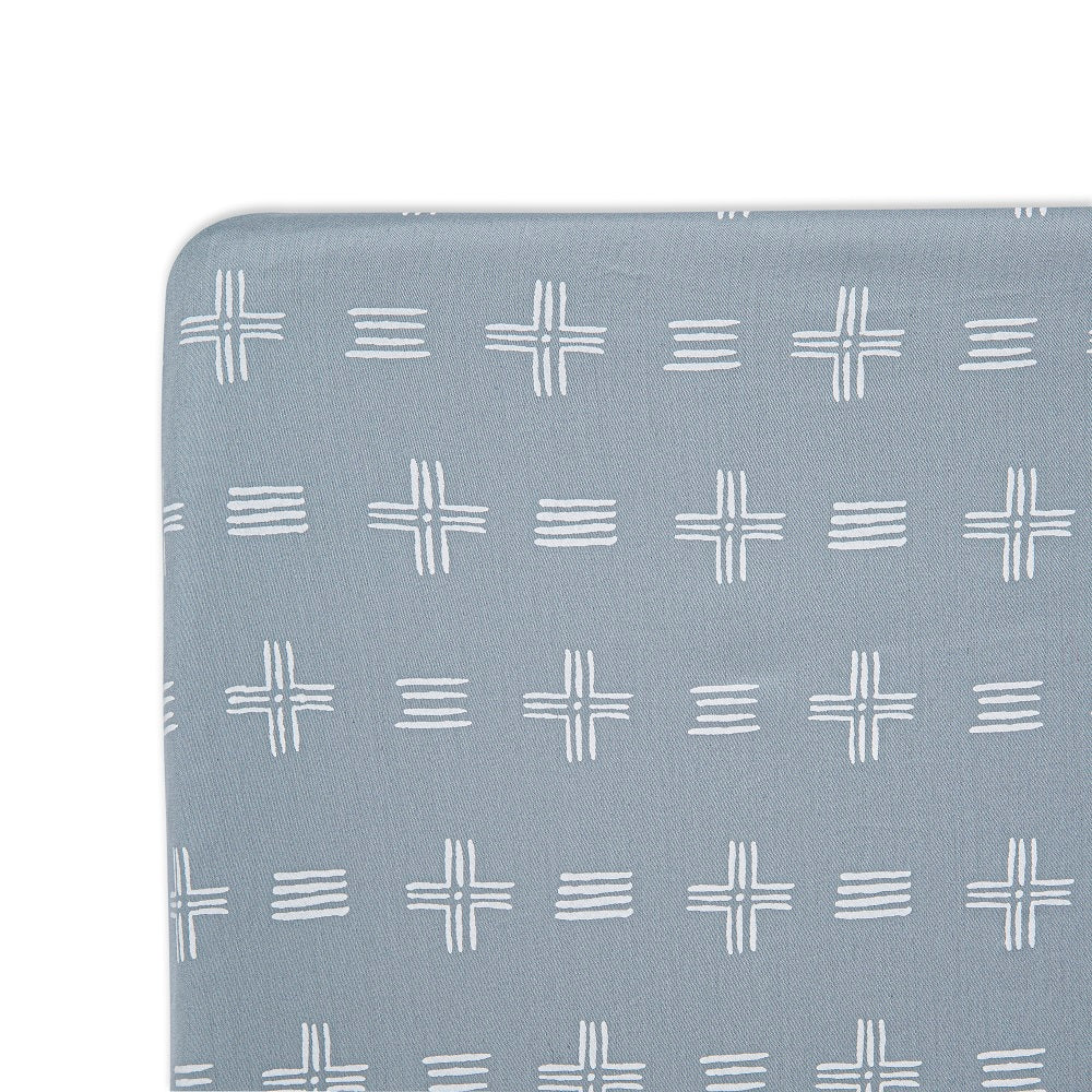 Crane Baby Ezra Collection Crib Sheet River Dash