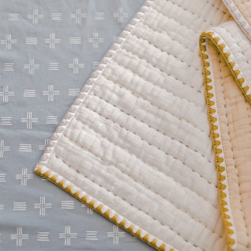 Crane Baby Ezra Collection Crib Sheet River Dash