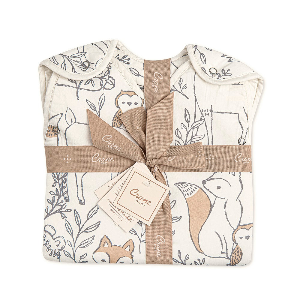 Crane Baby Ezra Collection Cotton Wearable Blanket - Ezra