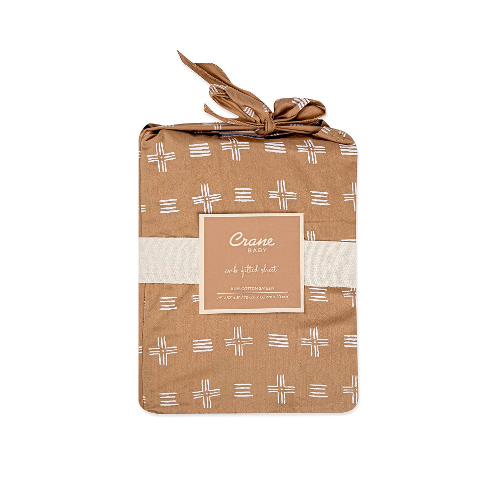 Crane Baby Kendi Collection Crib Sheet Copper Dash