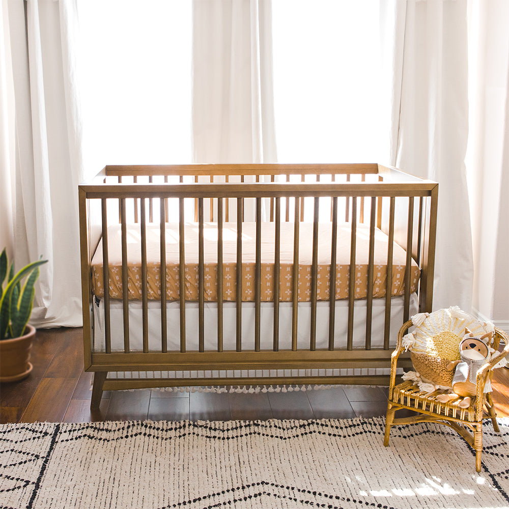 Crane Baby Kendi Collection Crib Sheet Copper Dash