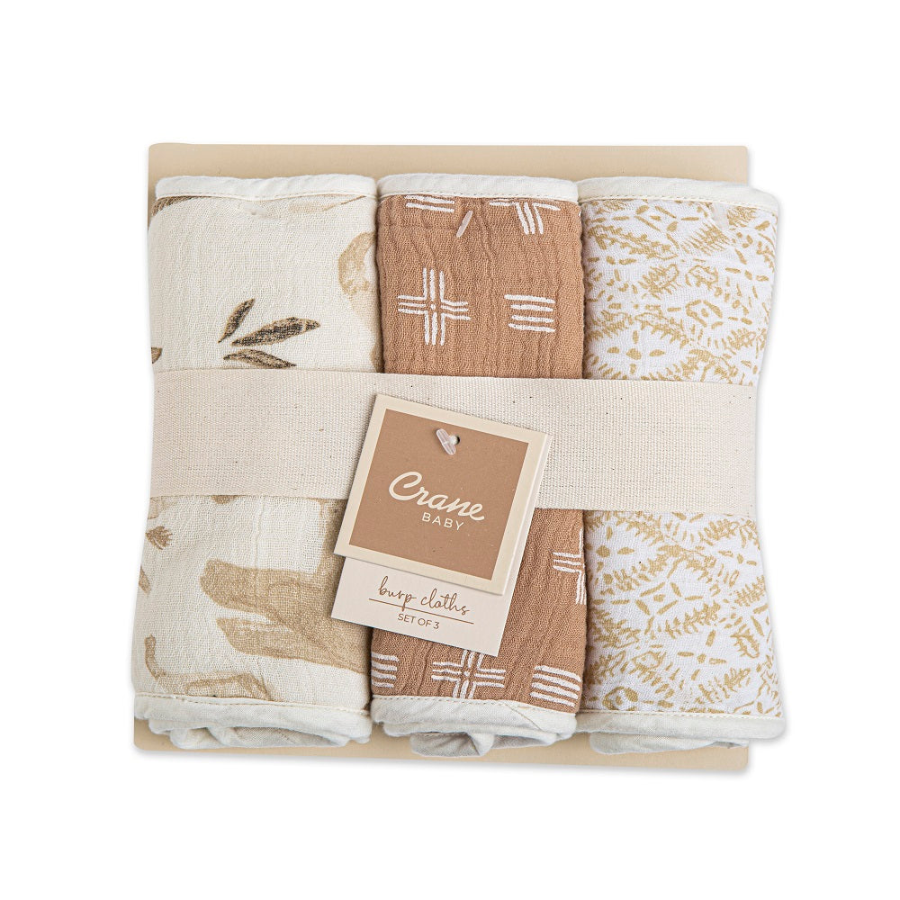 Crane Baby Kendi Collection Burp Cloth Set