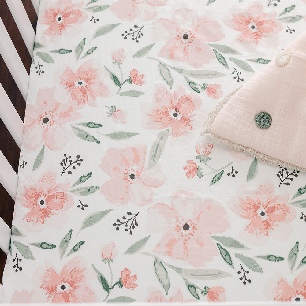 Crane Baby Parker Collection Crib Sheet Floral