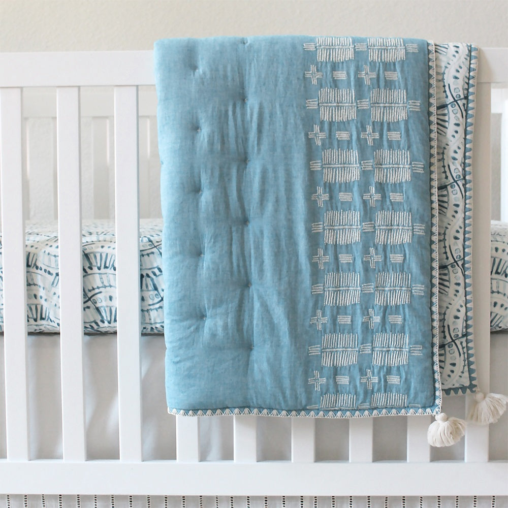 Crane Baby Caspian Collection Quilted Blanket
