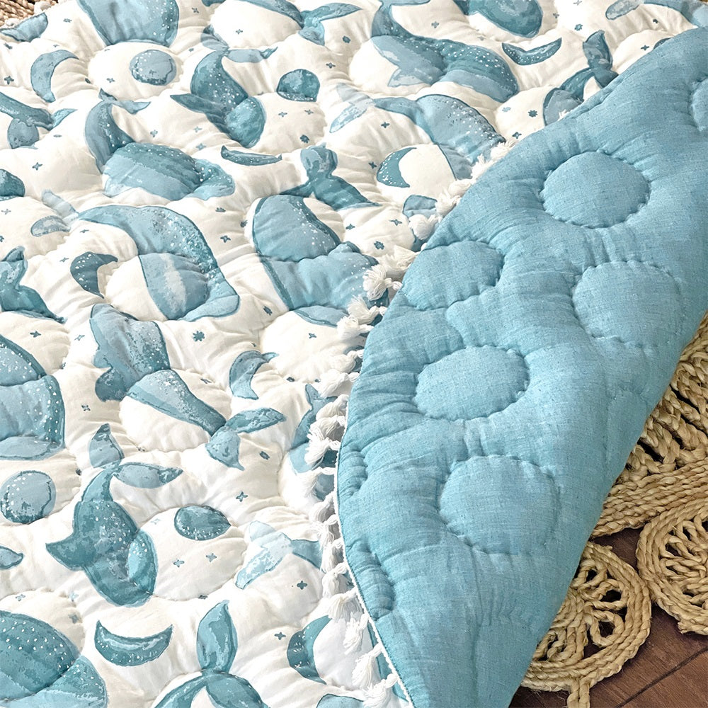 Crane Baby Caspian Collection Quilted Playmat