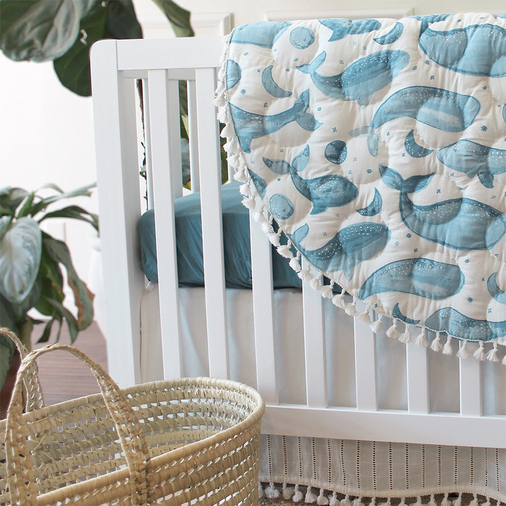 Crane Baby Caspian Collection Quilted Playmat